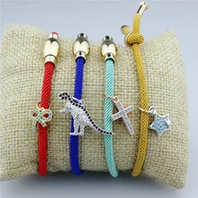 10 шт./лот, дизайн, разноцветный крест/звезда/динозавр, cz браслет, покрытый кубическим цирконием, популярный браслет, дешево, опт