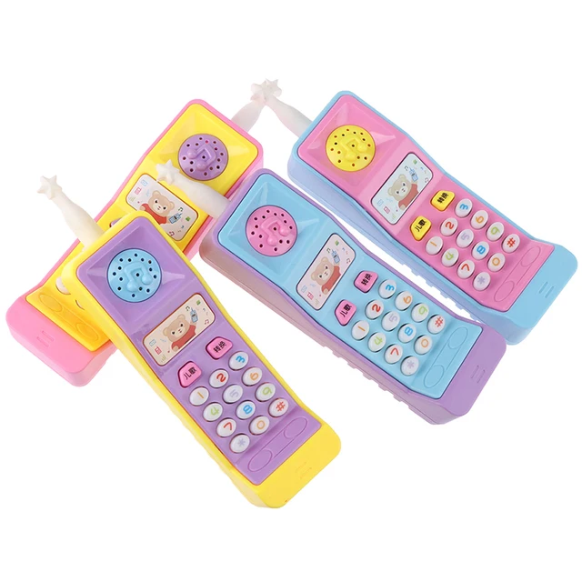 1PCs Plastic Electric Kids Telephone Machine Cell Phone Toy Learning Machine Point Reading Machine Study Electronic Vocal Toys 6