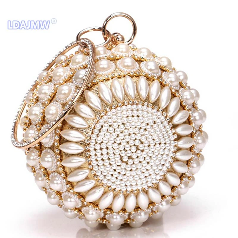 

Ball Diamond Tassel Women Party Metal Crystal Clutches Evening Wedding Bag Bridal Shoulder Handbag Wristlets Clutch Bolsa Bolso