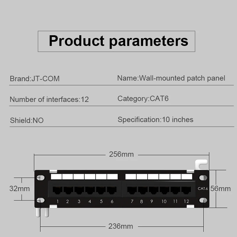 CAT6 12 портов RJ45 патч панель UTP LAN сетевой адаптер Кабельный соединитель сетевое
