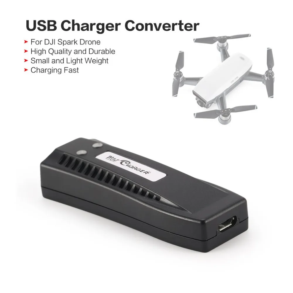 Portable Universal USB Charger Converter 5V 3A Fast Charging Drone Battery Charger for DJI Spark Quadcopter Accessories