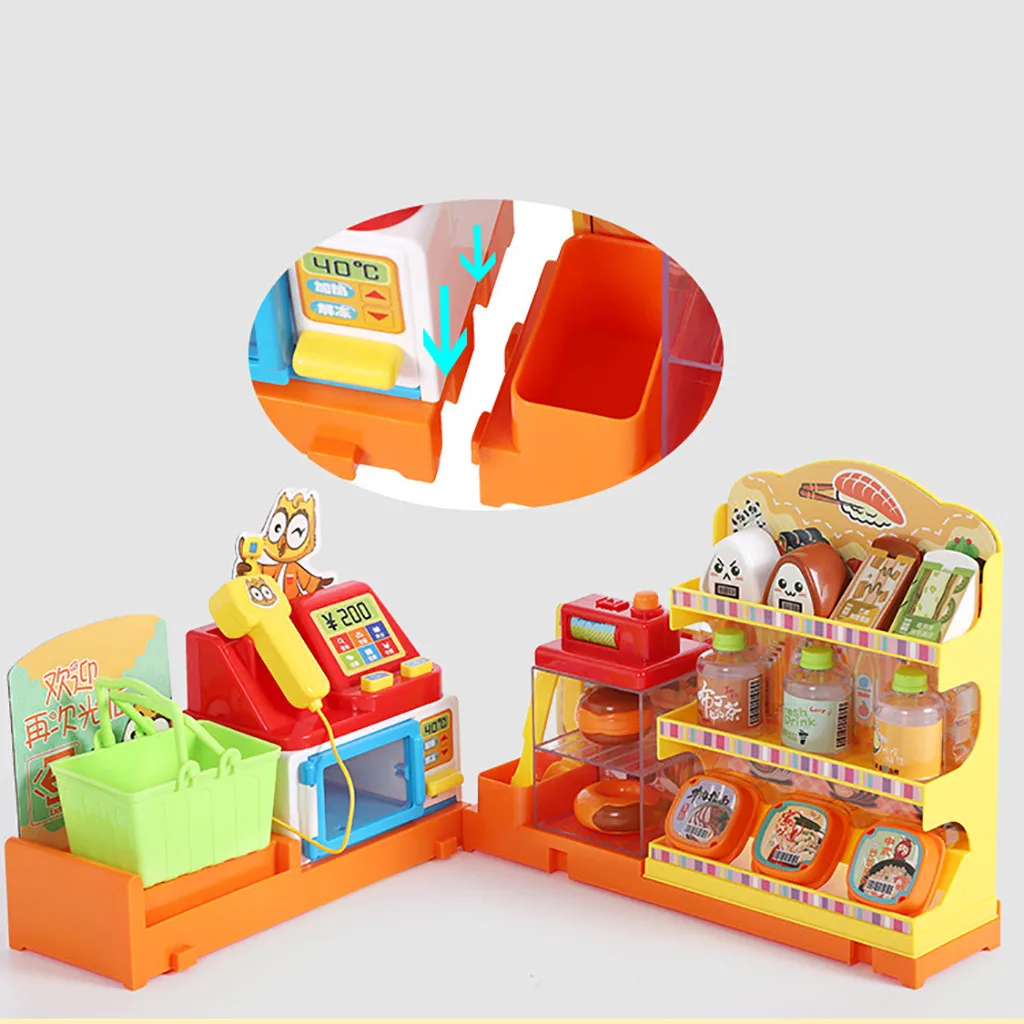 Милые детские игрушки для ролевых игр, классический супермаркет, кассовый аппарат, комплекты для детей, логическое мышление, возможность развития