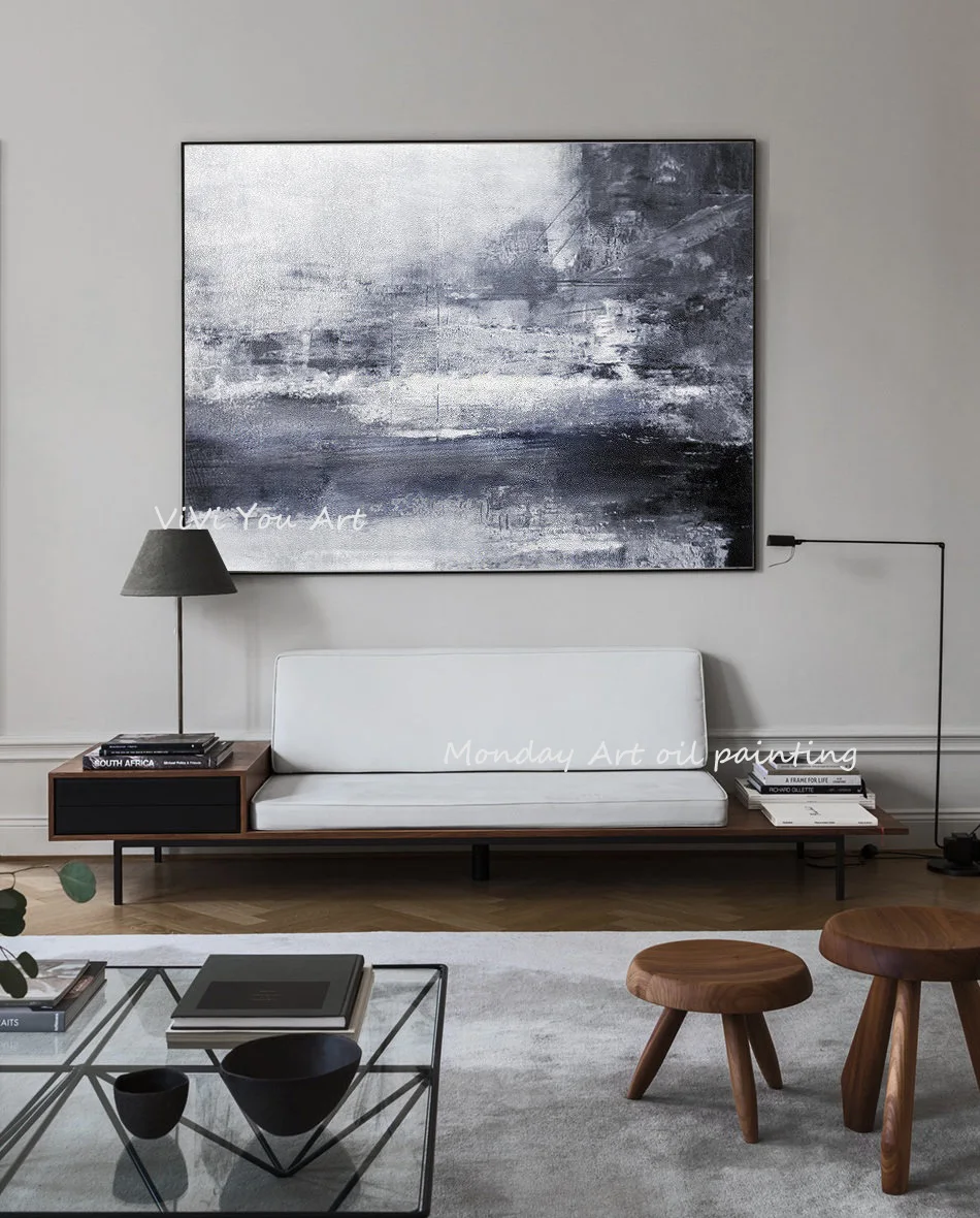 Black-White-Painting-Large-Abstract-Painting-Landscape-Horizontal-Wall-Art-Handmade-Large-Wall-Art-Wall-Decor (2)