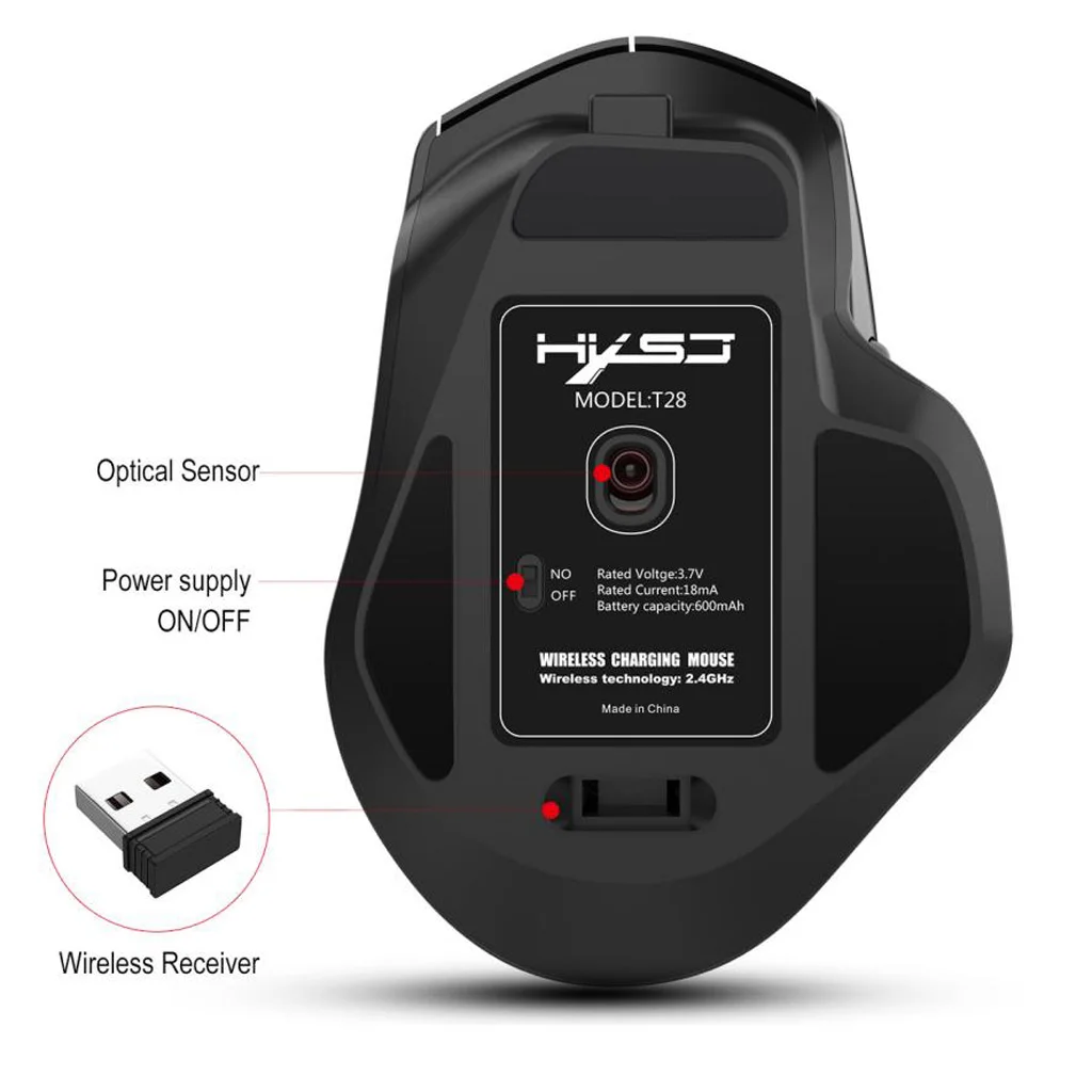 High performance 2.4G Wireless Optical Gaming Mouse 2400DPl Mice for Computer Laptop PC 2.4Ghz Wireless Mouse Mice 2019 New