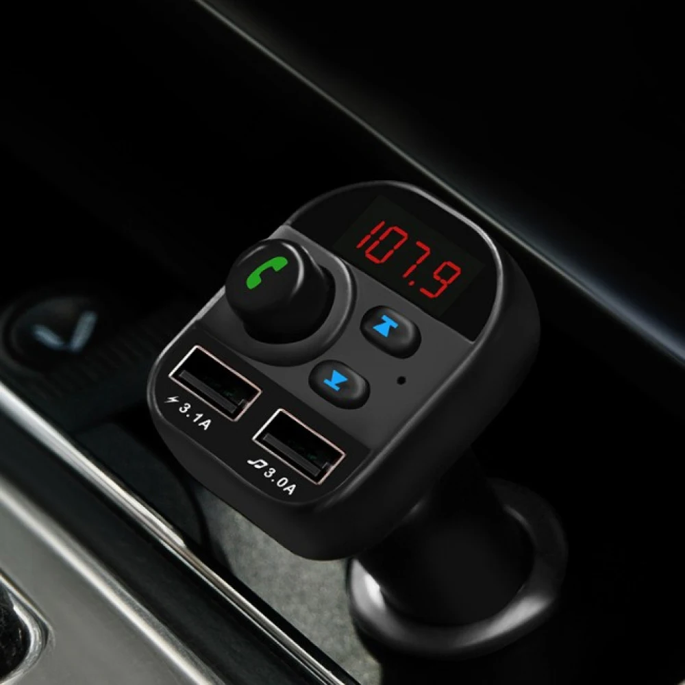 Bluetooth 4,2 MP3 плеер Handsfree автомобильный комплект fm-передатчик Поддержка TF карта U диск QC2.0 3.1A Быстрая Двойная USB Зарядка адаптер питания