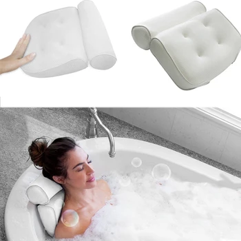 

1PC 3D Mesh Neck Back Premium Waterproof Luxury Comfortable Bath Spa Pillow Cushion Head Neck Rest Tool