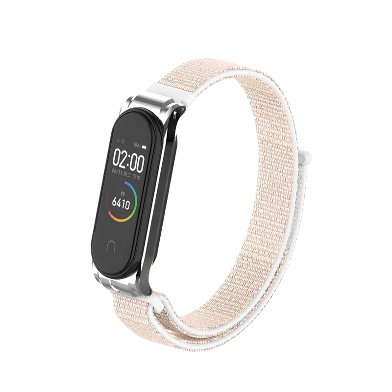 Нейлоновый браслет-петля для Xiaomi mi, ремешок 4/3, mi Band 4, аксессуары для Xiaomi mi, ремешок 3, сменный ремешок - Цвет: 7409