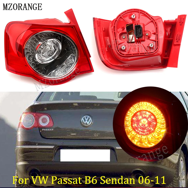 MZORANGE автомобиля светодиодный светильник для Passat B6 Sendan 2006 2007 2008 2009 2010 2011 авто-Стайлинг задний светильник Настенный светильник влево/правая внешняя