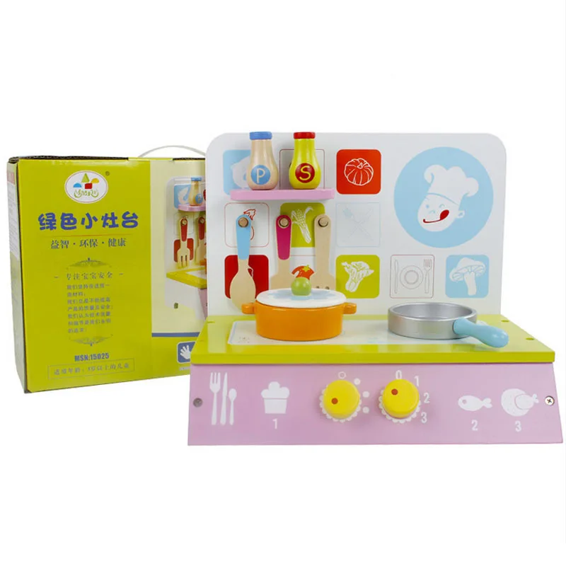 Деревянная игрушка для моделирования, детский игровой домик, кухонные игрушки, маленькая плита, микро кухонный набор, раннее образование, игра-головоломка, подарок