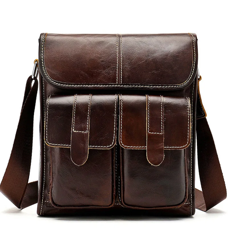 2022 New Fashion Men Briefcase Bags Genuine Leather Large Capacity Bag
