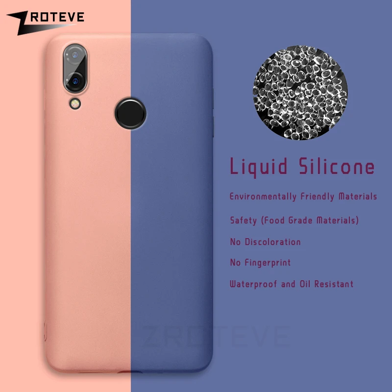 Для P Smart чехол ZROTEVE мягкая кожа сенсорная крышка жидкие силиконовые чехлы для huawei PSmart P Smart Plus чехол для телефона