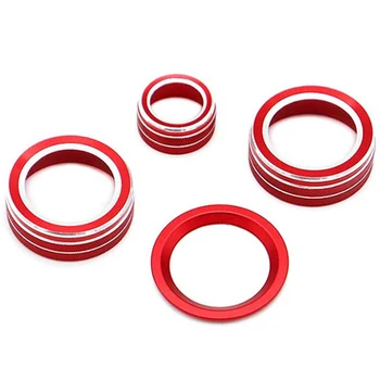 

4Pcs Aluminum Interior Console Trim for Honda CRV CR-V 2017 2018 2019 AC Air Conditioning Knob Start Stop Button Navigation Volu