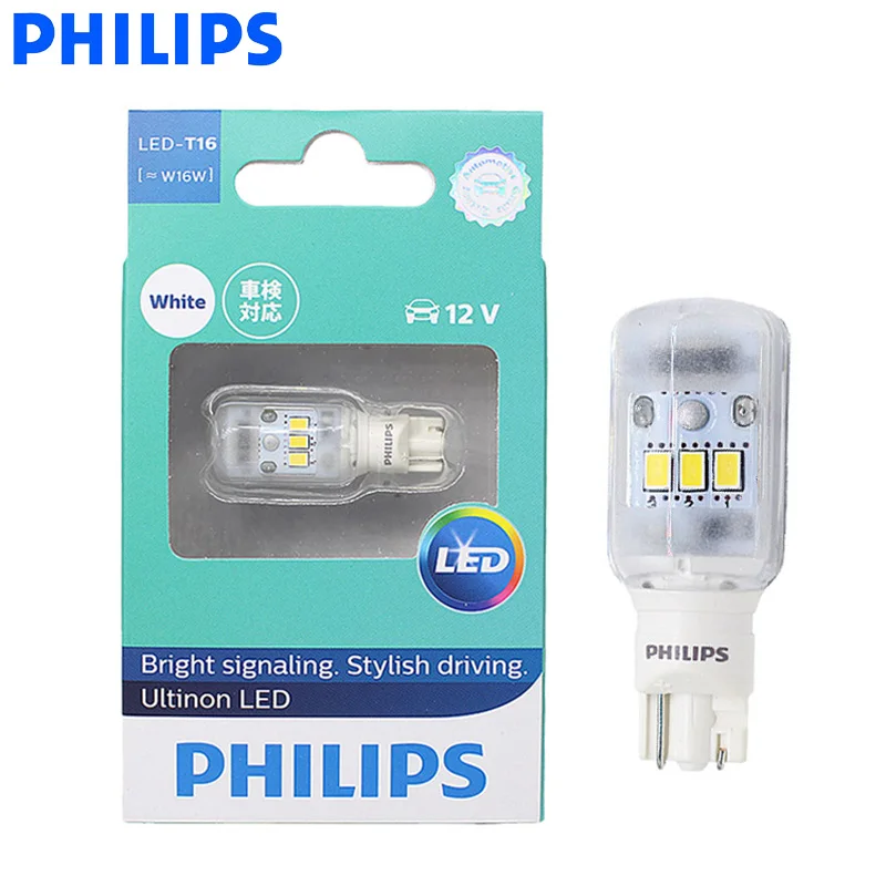 Philips светодиодный светильник 921 T16 T15 W16W 11067ULW Ultinon 6000K холодный синий белый