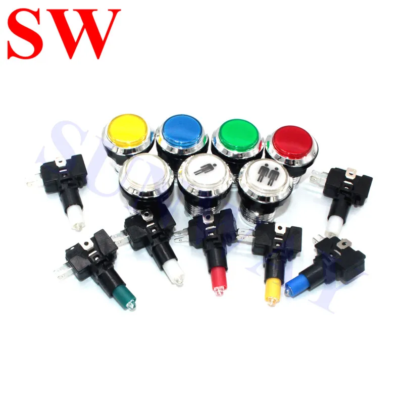 Аркадный джойстик DIY Kit Zero Delay USB энкодер для ПК с джойстик Sanwa для аркадных игр и хромированные кнопки для аркадной игры Mame Part Kit