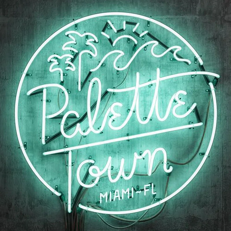 Luce Decorativa Platette Sun Town Neon Light Studio Bar Accessorio Hotel Beer Light Enseigne Lumineuse Handmade Real Glass Tube