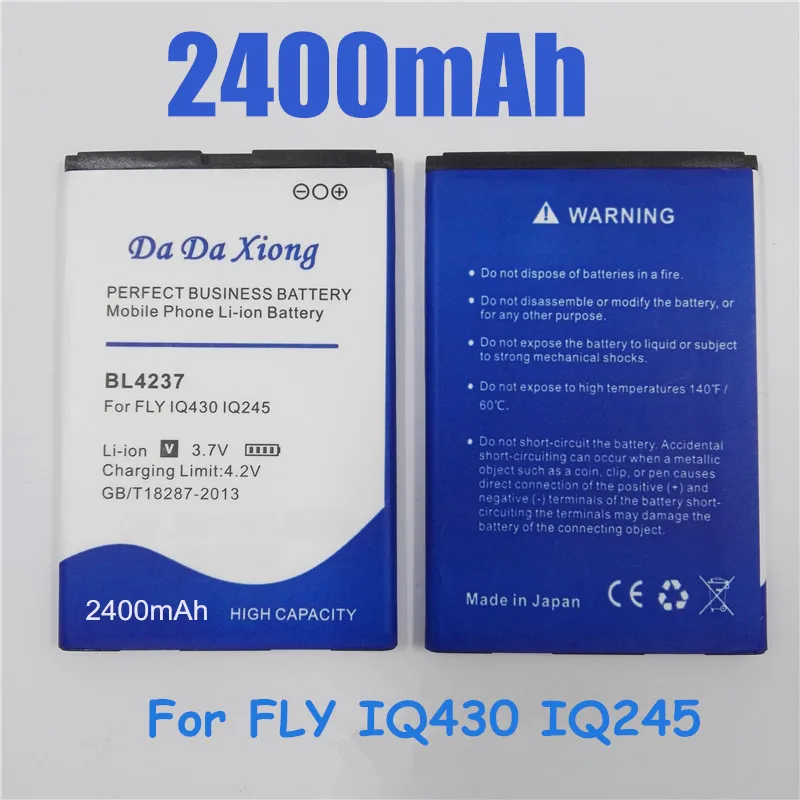 Литий-ионный аккумулятор для Телефона FLY IQ245 IQ246 IQ430 2400 мАч BL4237 | Мобильные телефоны