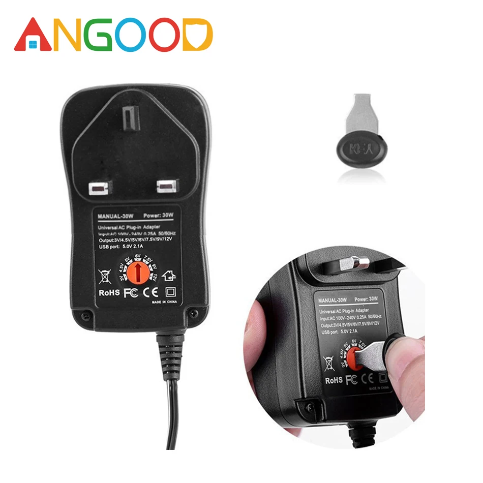 

ANGOOD 30W 3-12V Adjustable Camera Power Supply Security Video Surveillance Camera Monitor Power Supply CCTV Accessories