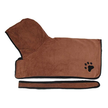 

Cats Bathrobe Dog Bath Towel With Adjustable Strap Super Absorbent Soft Washable Microfibre Warm Clothes Quick Drying For Pet