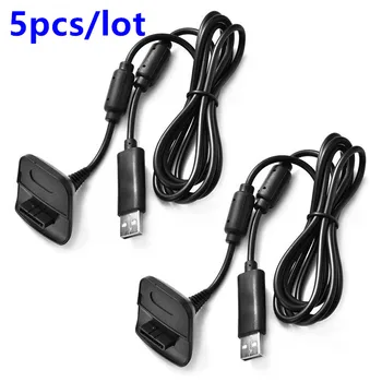

Charging Cable for Xbox 360 Wireless Game Controllers Charger Cord gamepad Charge Line,5 Pack Black