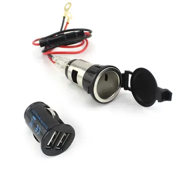 

12v 2 Way Car Cigarette Lighter Power Socket Charger Adapter Dual USB Port Twin