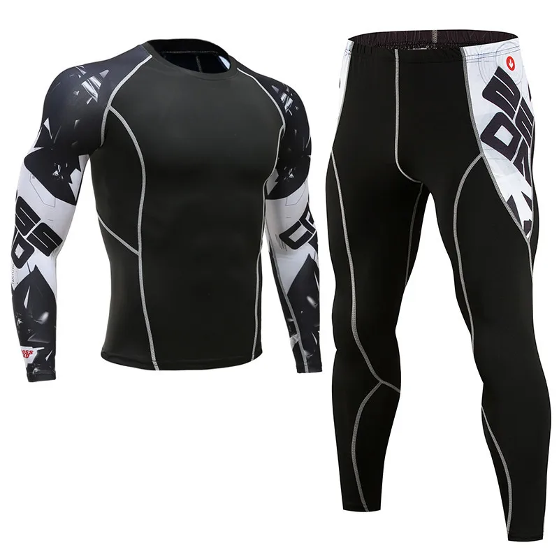 Mma rashguard Мужская многофункциональная футболка для фитнеса набор с 3d принтом Мужские брюки мужские брюки rashguard комплект