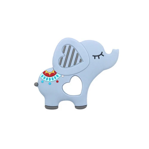 Пищевой силиконовый Прорезыватель для зубов DIY животных Слон детский Прорезыватель для младенцев силиконовые Подвески Детские Прорезыватели подарок игрушки для малышей - Цвет: 5