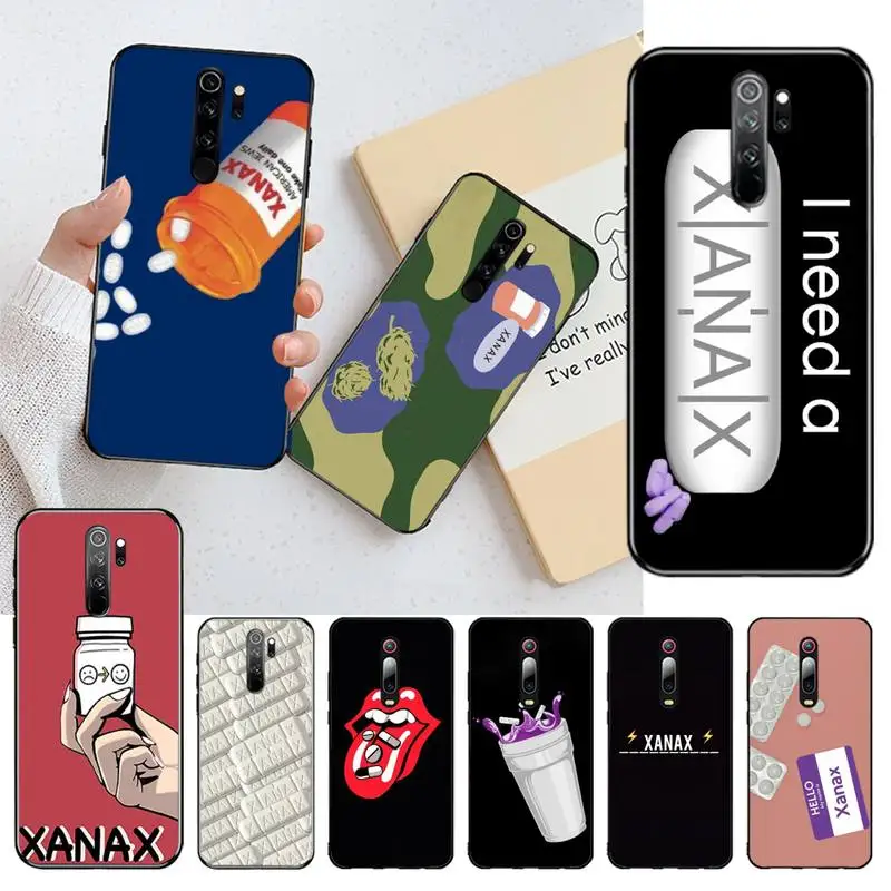 HPCHCJHM XANAX постер ТПУ Черный чехол для телефона Корпус Redmi Note 8 8A 7 6 6A 5 5A 4 4X 4A Go Pro Plus Prime