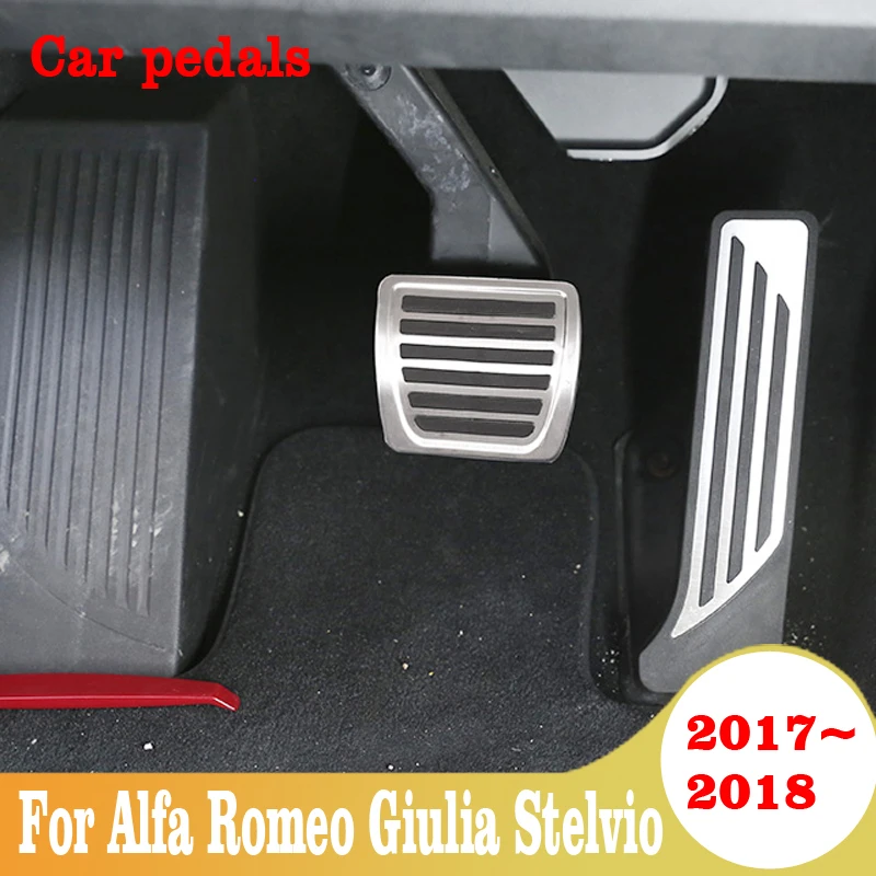 

Car Parts Accelerator Fuel Brake Pedal Foot Rest Pedals Cover Non Slip Pad For Alfa Romeo Giulia Stelvio 2017 2018 Accessories