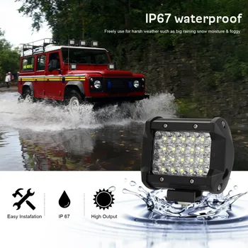 

2PCS 72W 36W LED Bar 4inch Spot Led Car Work Light For Truck Tractor 4x4 SUV ATV Offroad Ramp 12V 6000K Fog Light Lamp Headlight