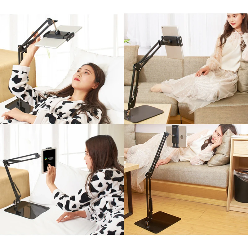 Suporte de Montagem Cantilever com Base de Metal Tripé para Ipad Desktop Ponderada Suportes Suporte Tablets Telefones Celulares - Imagem 6