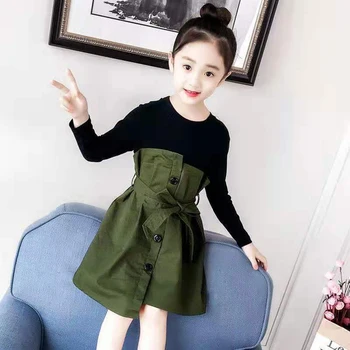 

Age For 6 7 8 9 10 11 12 Years Kids Baby Girls Clothes Spring Autumn Cute 2 Colors Dresses Children Clothes Casual Girls Dress