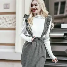 Для женщин Бандаж сарафан комбинезон Повседневное рюшами Вечерние мини вечерние летние офисные юбки