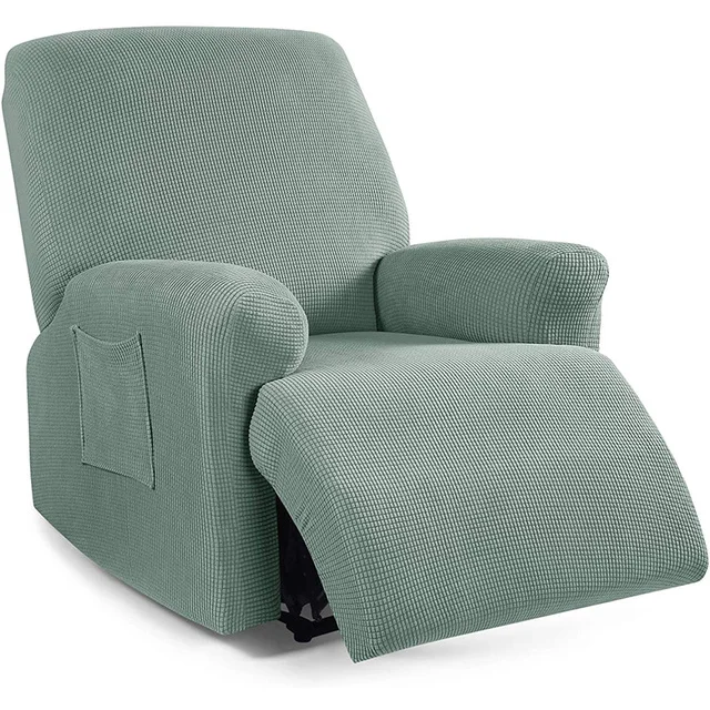 Recliner cover thick soft recliner cover, suitable for living room sofa cover, sofa armchair cover, elastic cover 10 colors Type1 light green