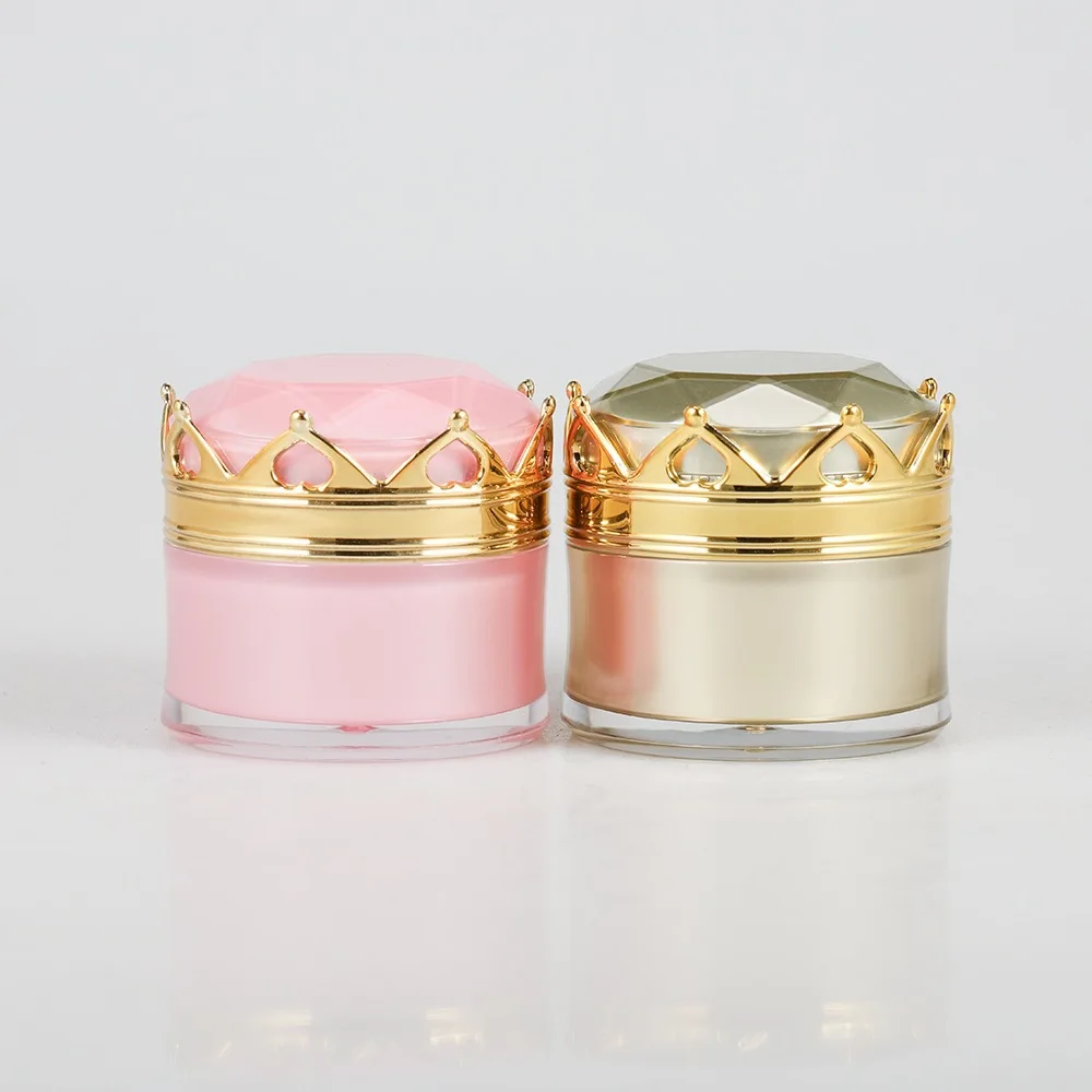 

5G 10G 15G Pink Gold Face Cream Lotion Jars Empty High-grade Acrylic Beauty Makeup Skin Care Sets Containers Bottles 10pcs/lot
