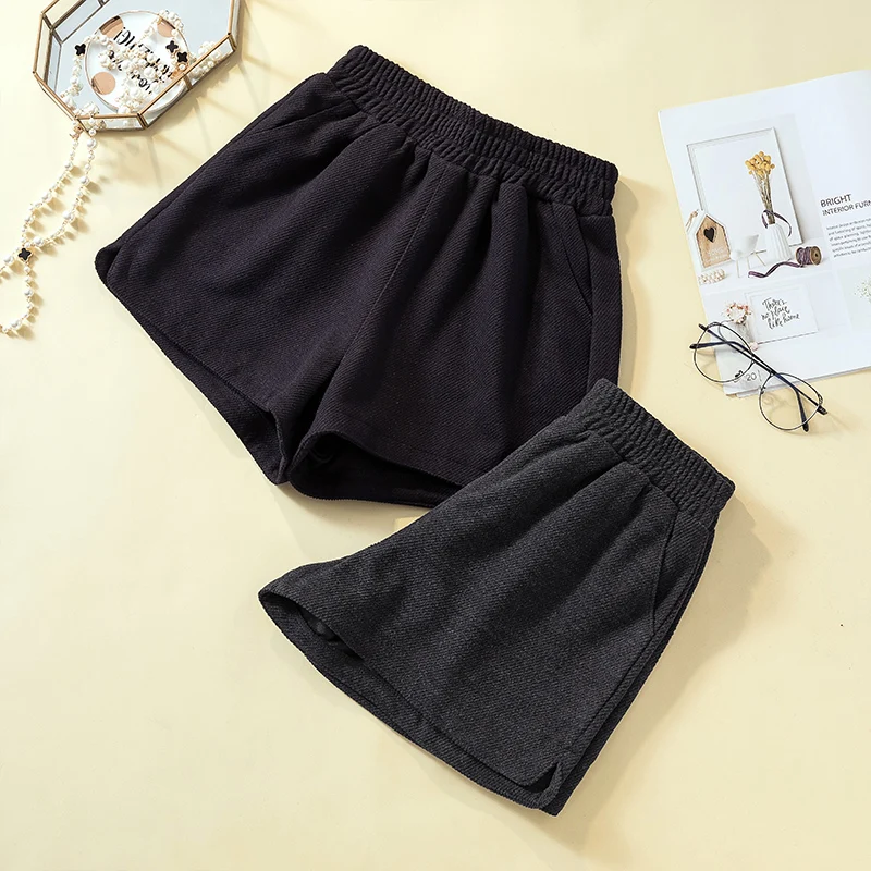 4xl Плюс Размер зимние tendencia 2019 сексуальные черные шорты с высокой талией для женщин женские бермуды femininas ткань черный женский A5551