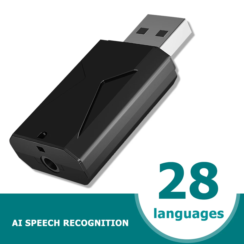 Прочный умный голосовой переводчик USB AI распознавание речи запись на текст