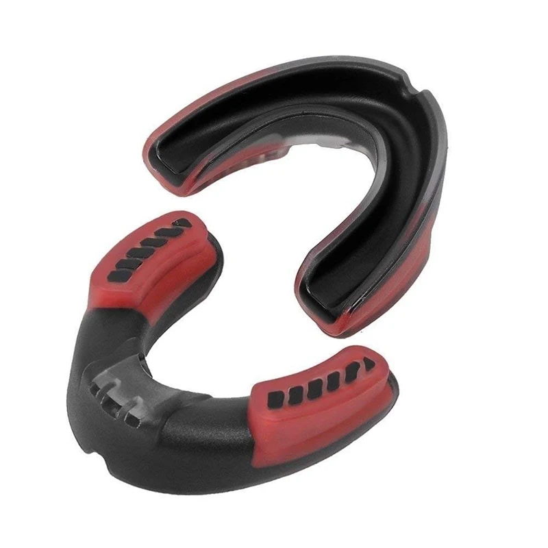 Black Red Для взрослых мундгард силиконовый тхэквондо Муай Тай ММА зубы протектор бокс спортивное оборудование для оральных зубов защита ж/коробка - Цвет: Black Red