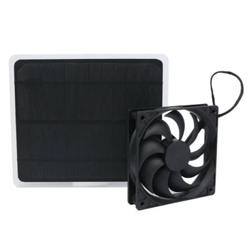 

10W Solar Panel with USB Port Fan Ventilator Monocrystalline Silicon Solar Cell for Outdoor Camping Mini Cooling Ventilator