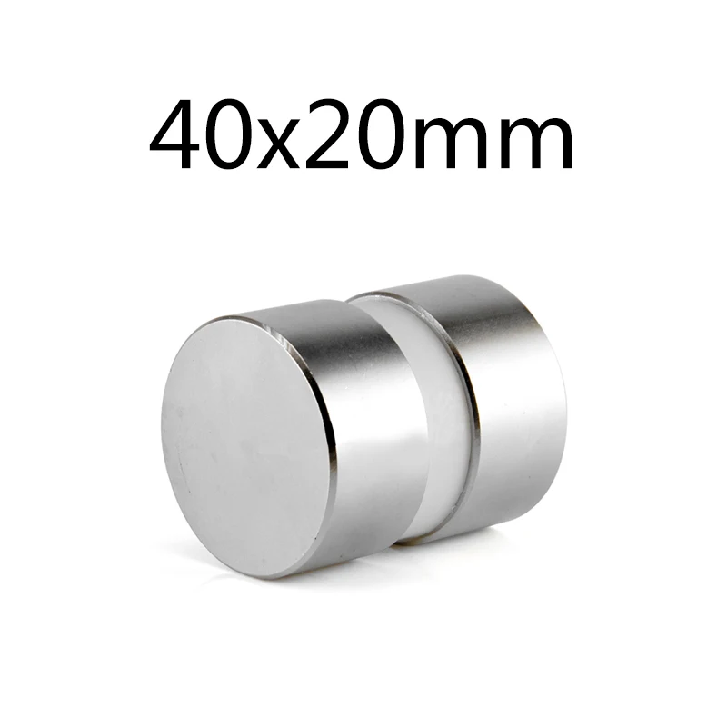 

Neodymium Bulk 1/3/5pcs 40mm x 20mm Strong Cylinder Rare Earth Magnet 40x20 Sheet N35 Mini Small Round Magnets Disc 40*20mm