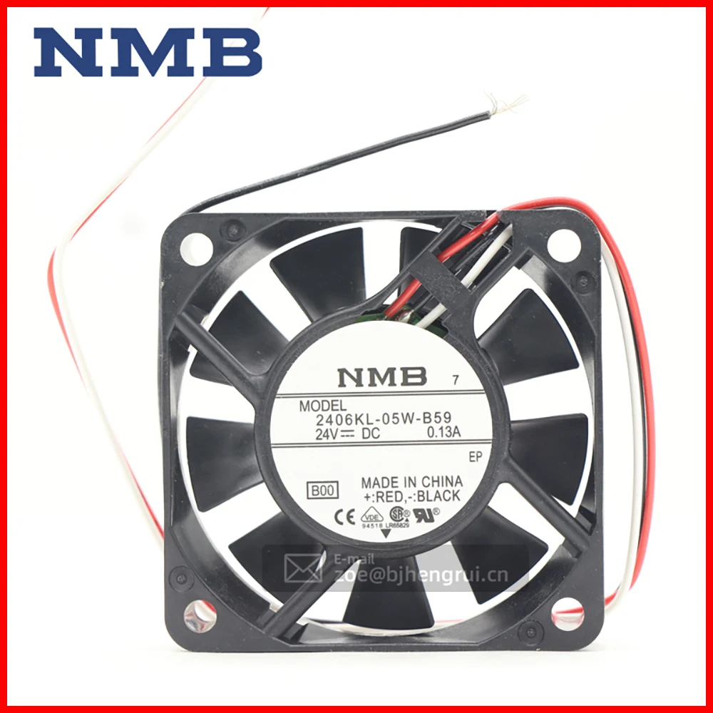 Original NMB 2406KL-05W-B59 6015 24V 0.13A 6CM CNC machine tool FANUC fan 