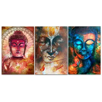 

Buddha Statue Jet Printing Canvas Picture Abstract Oil Painting Wall Living Room