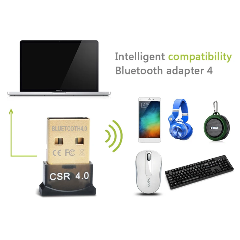 Мини Bluetooth USB адаптер CSR V 4,0 ключ двойной режим беспроводной Bluetooth USB 2,0/3,0 3 Мбит/с для Windows XP Win 7