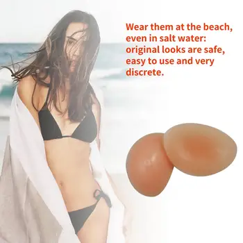 

Silicone Form Fake Breast Enhancer Push Up Pad Booster Bra Insert Artificial Breasts Realistic Waterproof Silicone Breast Form
