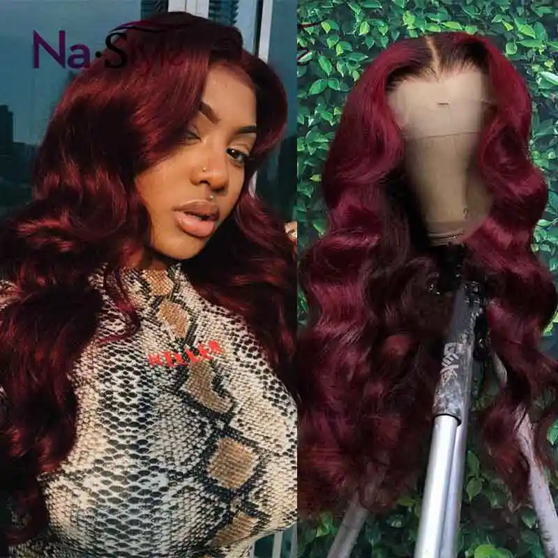 Burgundy 360 lace frontal wig Clearance