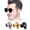 Unisex Women Men Earrings Stainless Steel Piercing Nail Screw Cross Skull Stud Earrings Punk Helix Ear Piercings Fashion Jewelry ► Photo 2/6