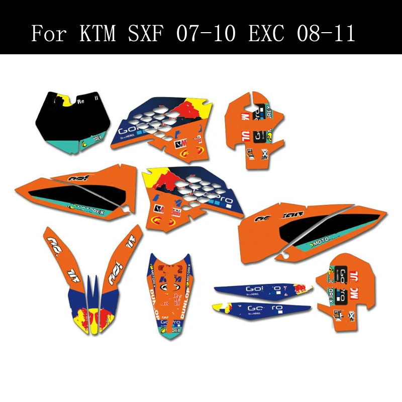 Бесплатные Индивидуальные Графика наклейки Наборы фон для 125 250 300 350 450 500 SXF SX-F SX