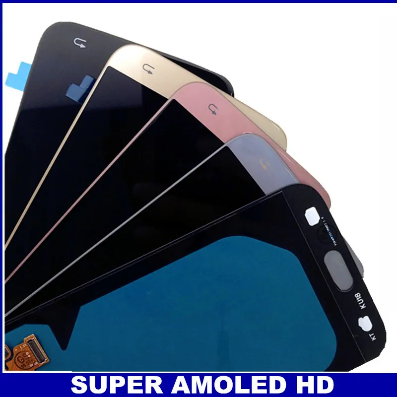 Для samsung Galaxy AMOLED lcd J5 J530 SM-J530F J530M lcd дисплей кодирующий преобразователь сенсорного экрана в сборе с регулировкой яркости