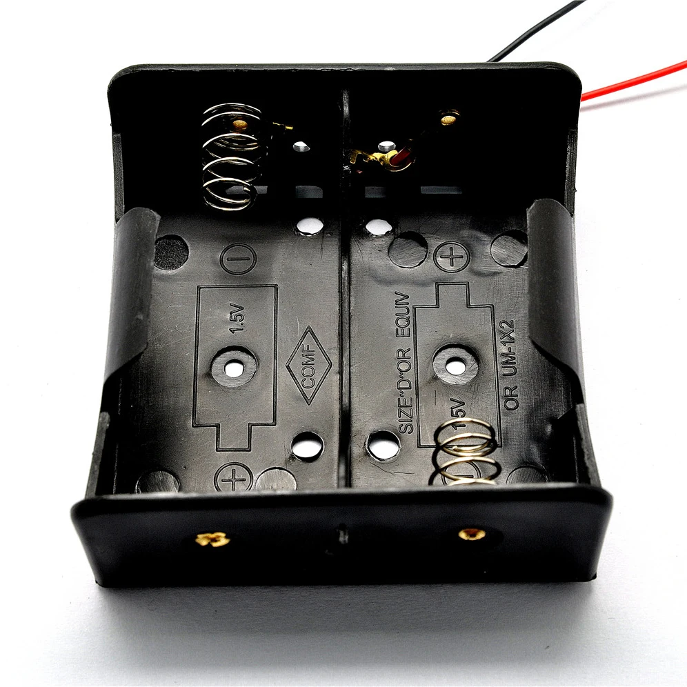 Teyeleec 5 шт./лот Новый D черный футляр для аккумулятора держатель 2 x аккумуляторного