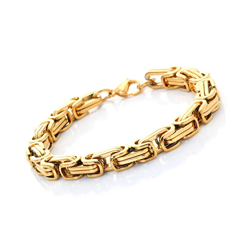 Chain Bracelet Stainless Steel Bracelets Stainless Steel Jewelry Width 5MM imperial chain bracelet men