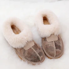 UVWP Новое поступление; классические Водонепроницаемые зимние сапоги из натуральной воловьей кожи; зимняя женская обувь без шнуровки; обувь на плоской подошве; зимние сапоги